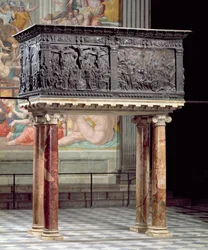 Kanzel von der Südseite des Kirchenschiffs, 1460